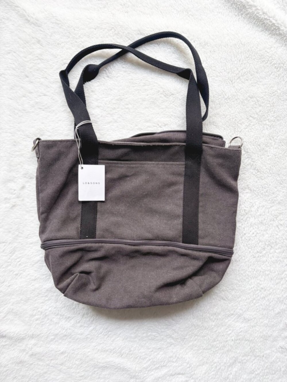 Lo & Sons Catalina Day Tote Midnight Ash Recycled Wash Canvas - Picture 2 of 5